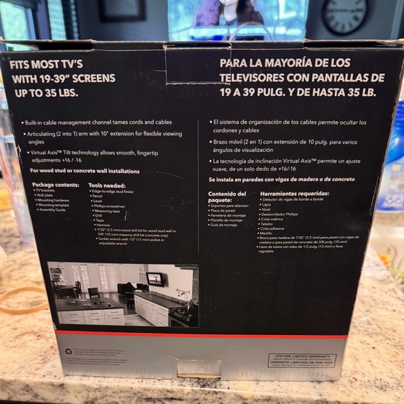 Rocketfish Full-Motion TV Wall Mount NEW IN BOX - Picture 2 of 3